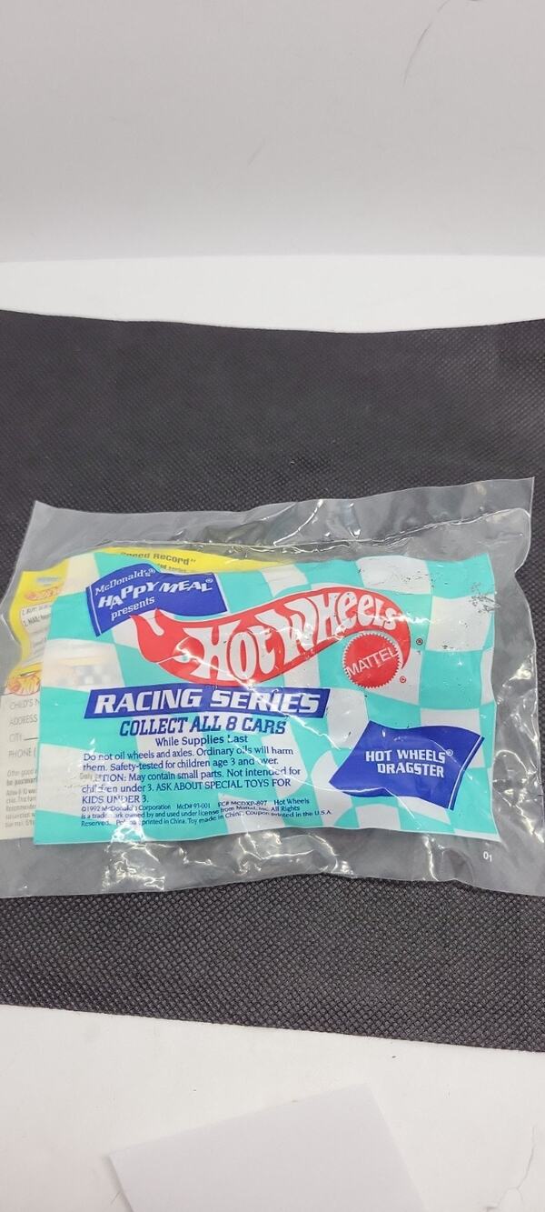 Hot Wheels Racing Series 1992 McDonald's Dragster Happy Meal Toy SEALED w/ BAG